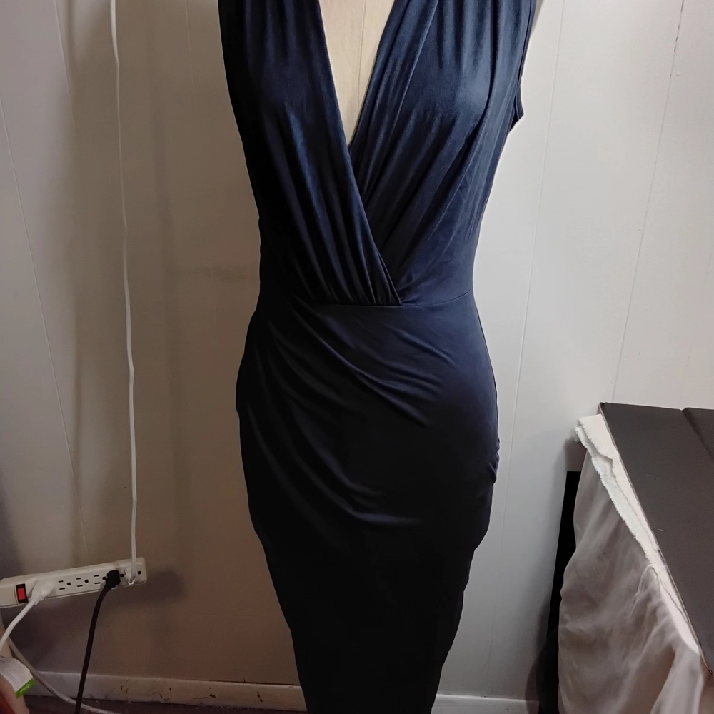 Fashion Nova Midnight Blue Midi Dress